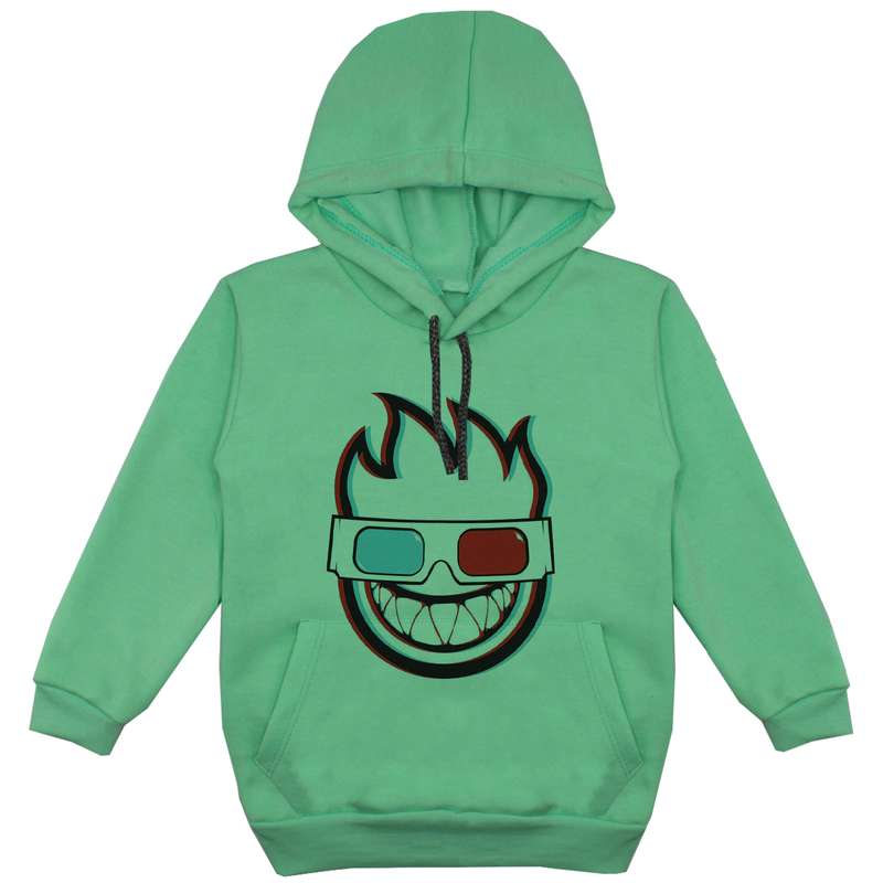 هودی پسرانه مدل آدمک F65 رنگ سبز