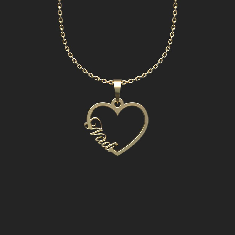 گردنبند طلا 18 عیار زنانه مدوپد مدل اسم نادی nadi کد HF2-1-1217