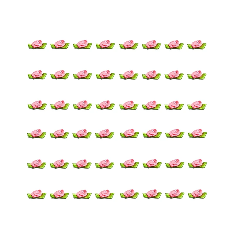 ابزار تزیینی مدل شکوفه برگدار روبانی بسته ۵۰ عددی 