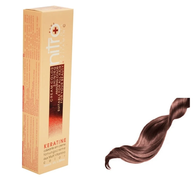 رنگ مو نیترو پلاس سری Keratine شماره 6.45 حجم 100 میلی لیتر رنگ بلوند تیره برنز