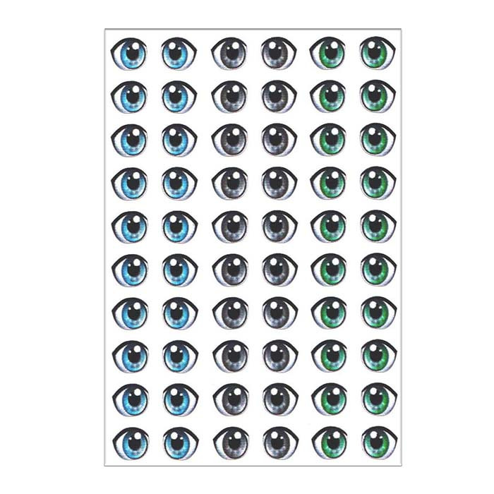 چشم عروسک مدل رزینی 10 میل کد 2 مجموعه 60 عددی