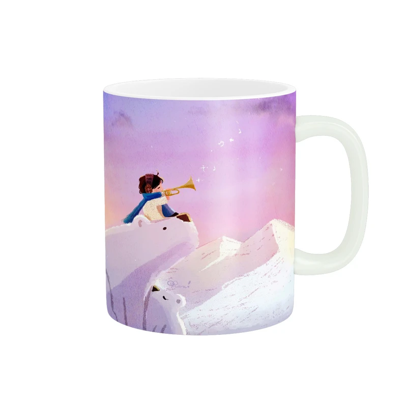 ماگ پاد آفرین مدل پسر کوچک و خرس ها کد 260