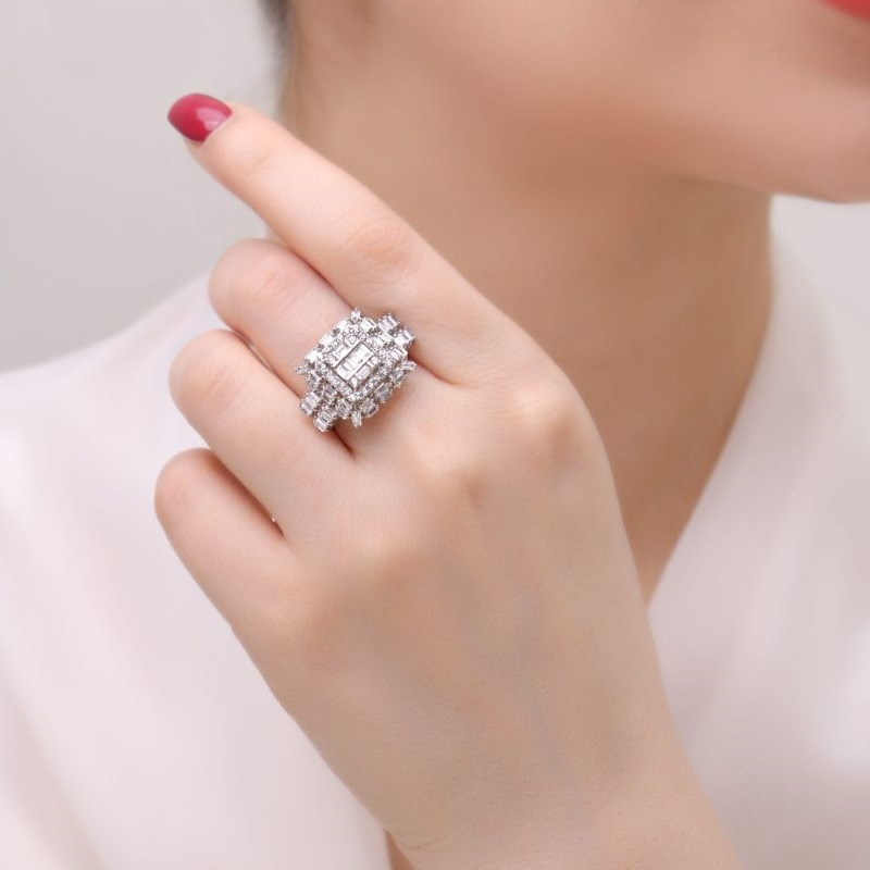 انگشتر نقره زنانه مدل RIL E19