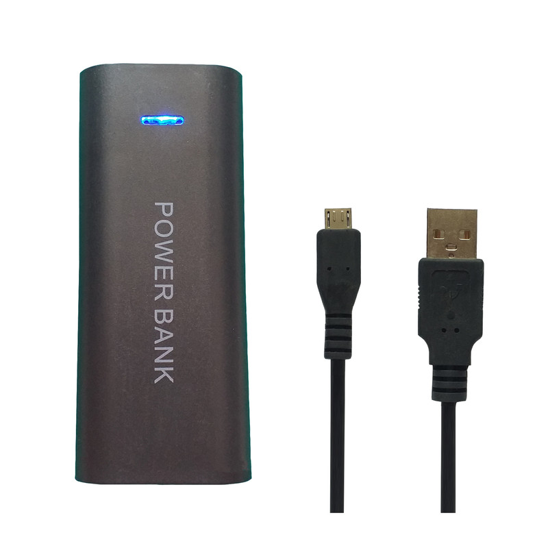 پاوربانک مدل 18650 ظرفیت 4000 میلی آمپرساعت به همراه کابل تبدیل microUSB