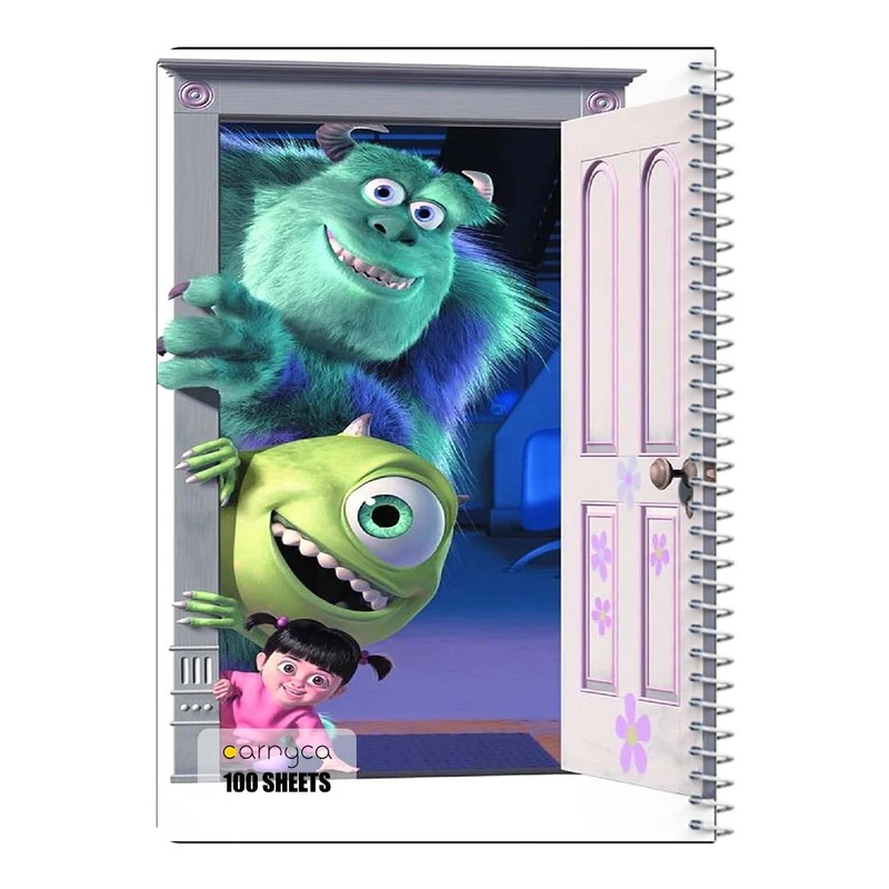 دفتر مشق 100 برگ سیمی کارنیکا طرح کارخانه هیولاها Monsters کد 42743