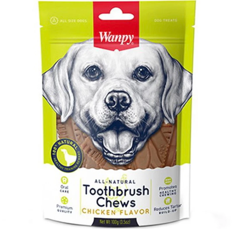 تشویقی سگ ونپی مدل Toothbrush Chews chiken Flavor وزن 100 گرم