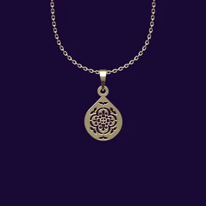 گردنبند طلا 18 عیار زنانه مدوپد مدل هندسی کد DD2-1-1261
