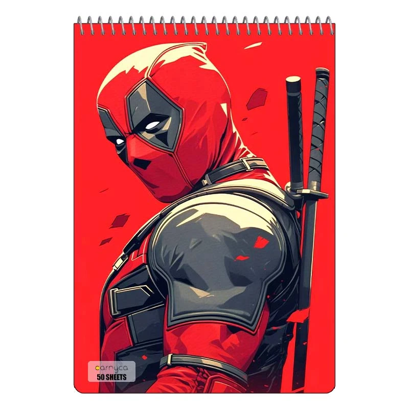 دفتر نقاشی 50 برگ سیمی کارنیکا طرح ددپول Deadpool کد 85037
