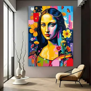 تابلو بوم طرح مخمل مونالیزا مدل مدرن کد BK24578