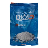 نمک دریایی تصفیه شده ید دار دلفین - 2500 گرم