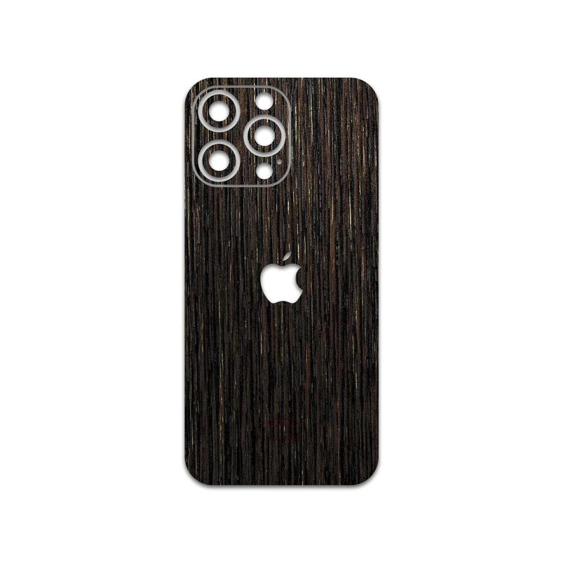 برچسب پوششی ماهوت مدل Dark-Gold-Stripes-Wood مناسب برای گوشی موبایل اپل iPhone 14 Pro Max