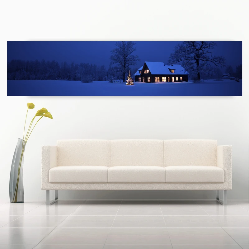 پوستر طرح طبیعت مدل خانه برفی کد AR150