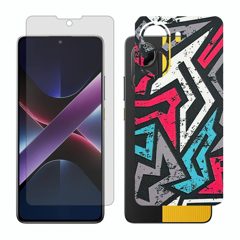 محافظ صفحه نمایش مات گلس مدل Together مناسب برای گوشی موبایل شیائومی Poco X7 Pro به همراه برچسب پوششی پشت گوشی