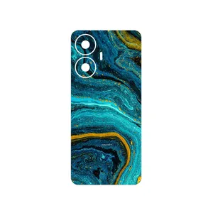 MAHOOT Turquoise marblewith golden streaks Cover Sticker for Realme C55