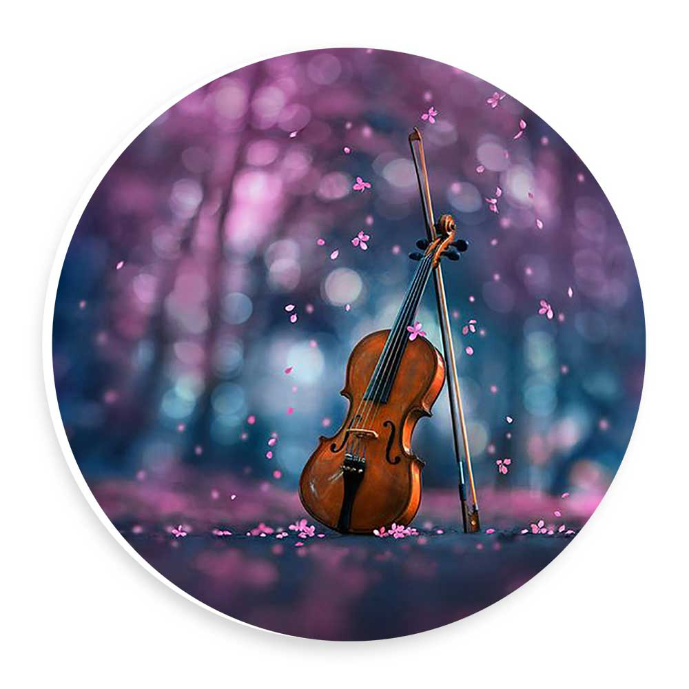 دیوارکوب طرح ویالن و شکوفه های بهاری مدل wtb366