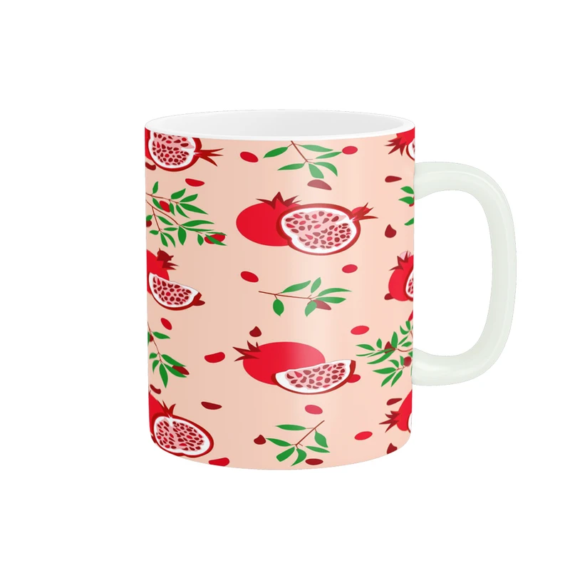 ماگ پادآفرین مدل یلدایی شب یلدا شب چله طرح انار و هندوانه کد p2798
