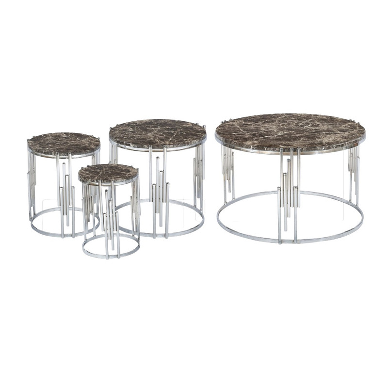 میز پذیرایی گالری چوب آشنایی مدل Sil-591 مجموعه 4 عددی