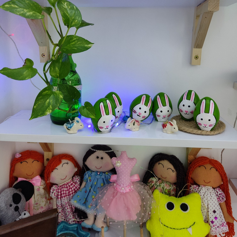 تخم مرغ تزیینی طرح خرگوش مجموعه 6 عددی