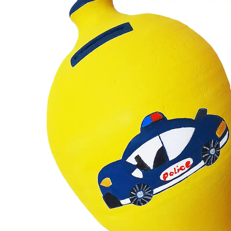 قلک سفالی مدل ماشین پلیس