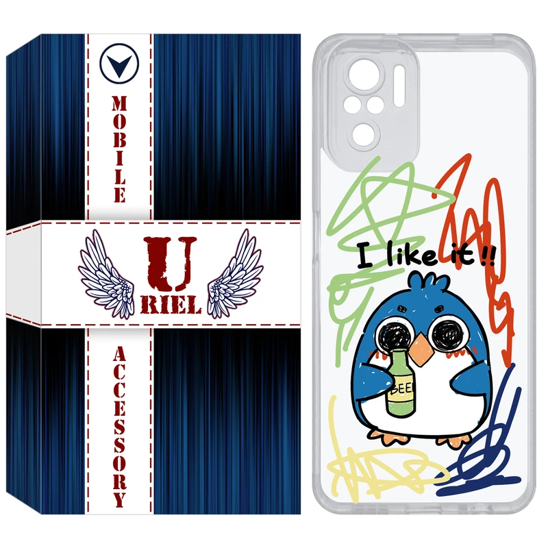 کاور یوریل قاب مدل Clear کد 23 طرح جوجه نقاش مناسب برای گوشی موبایل شیائومی Redmi Note 10 4G / Note 10S / Poco M5s