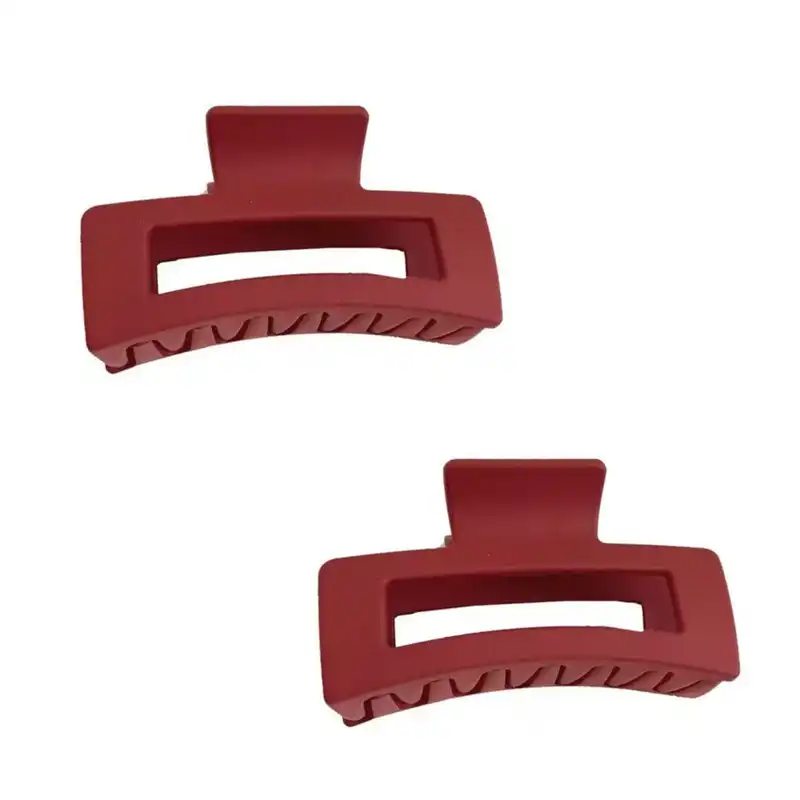 کلیپس مو زنانه مدل شمعی مستطیلی بسته 2 عددی