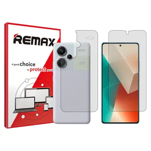 Remax HyGEL model transparent screen protector suitable for Xiaomi Redmi Note 13 Pro+ mobile phone along with the back protector