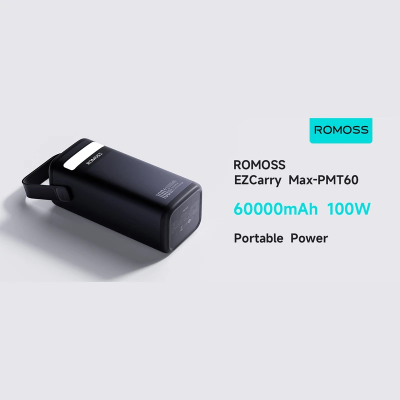 عکس شماره 10 : پاوربانک 100 وات راموس مدل m60 ظرفیت 60000 میلی آمپر ساعت