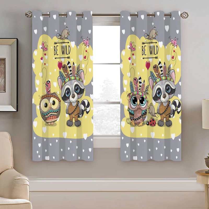 پرده نیروانا طرح جغد کودک مدل هازان کد 8324 سایز 140×200 سانتی متر