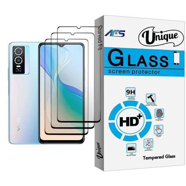 محافظ صفحه نمایش سرامیکی ای اف اس مدل Unique Glass3 مناسب برای گوشی موبایل ویوو Y76 5G بسته سه عددی