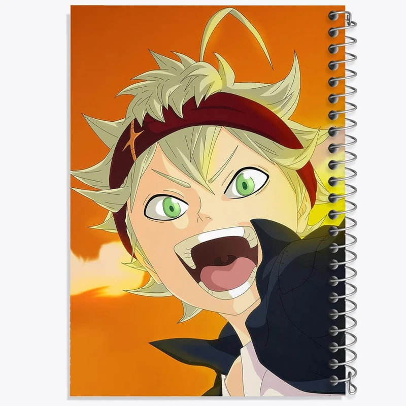 دفتر مشق 50 برگ خندالو مدل آستا انیمه بلک کلاور Black Clover  کد 11752