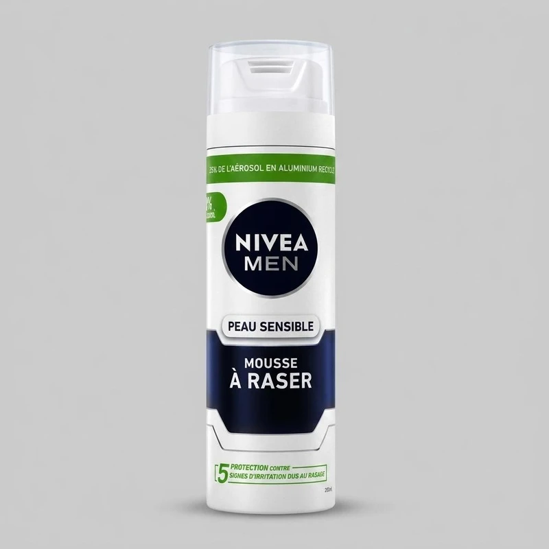 فوم اصلاح نیوآ مدل Peau Sensible  mousse حجم  200 میلی لیتر