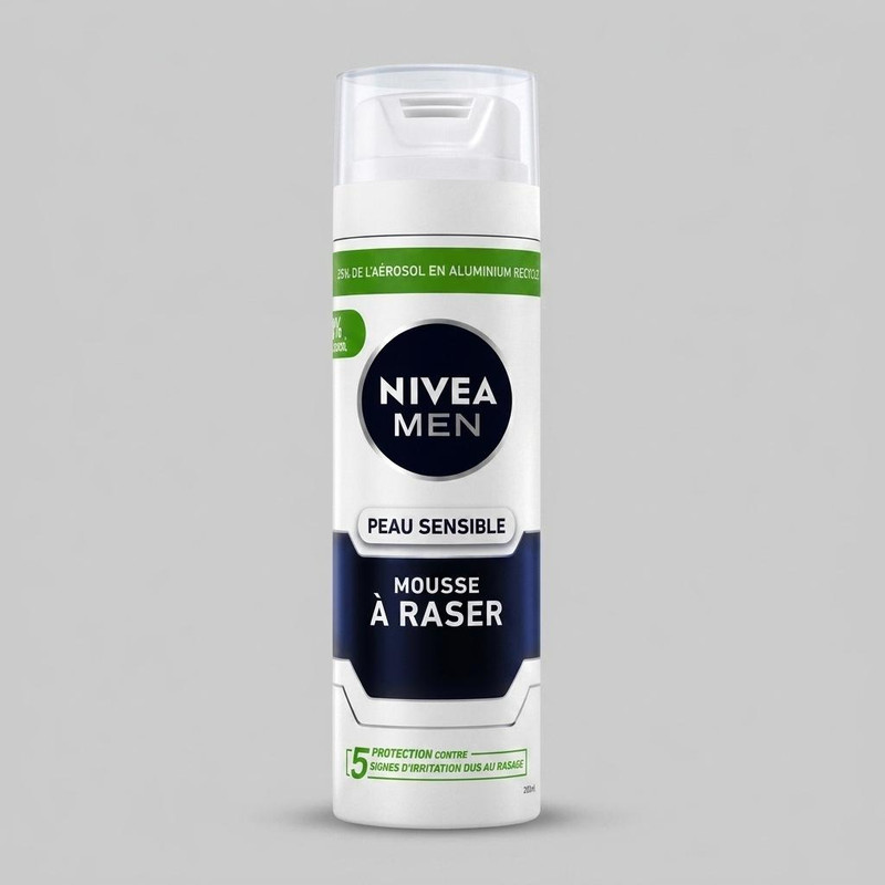 فوم اصلاح نیوآ مدل Peau Sensible  mousse حجم  200 میلی لیتر