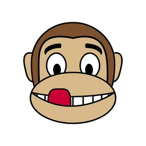 استیکر چوبی کودک مدل میمون کد 001