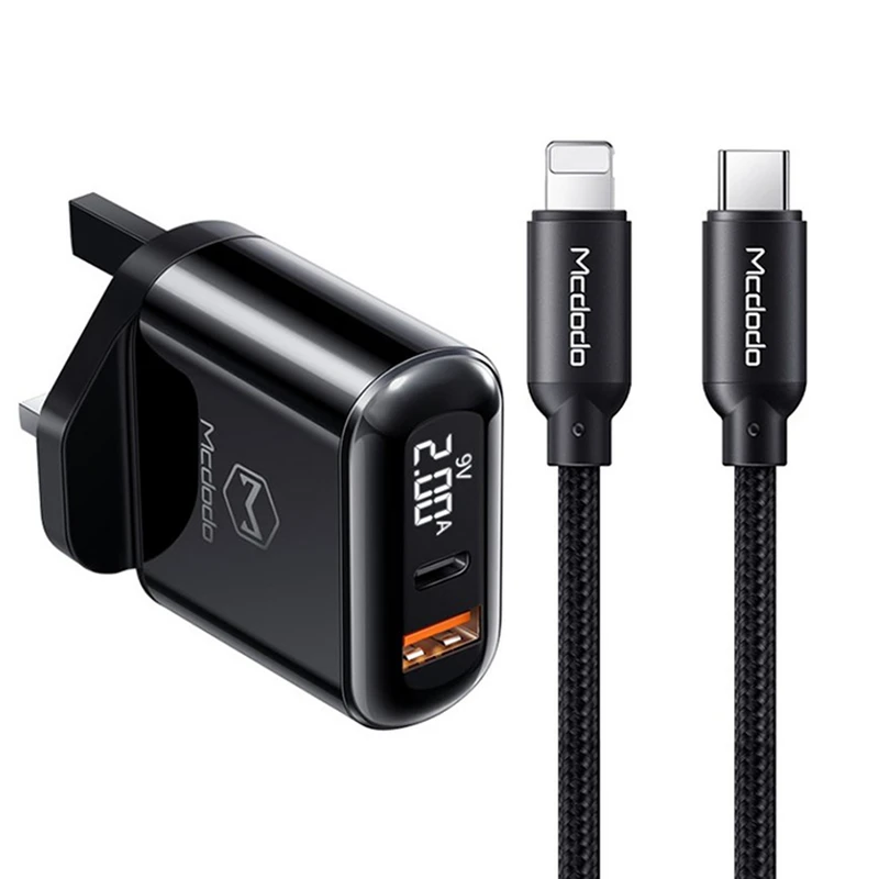 شارژر دیواری مک دودو مدل LCH-7231 به همرا کابل تبدیل لایتنینگ