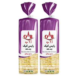 رایس کیک چند غله اُ آ ب - 100 گرم بسته 2 عددی
