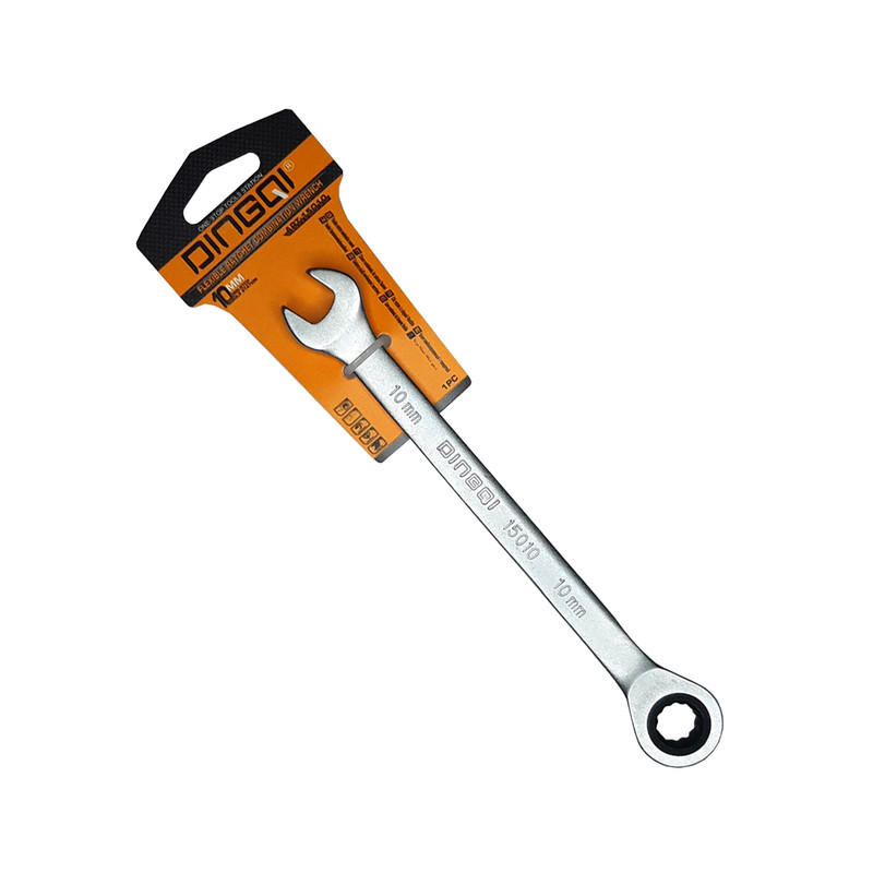 آچار یکسر تخت و یکسر جغجغه ای  دینگشی مدل M-15010 سایز 10 میلی متر