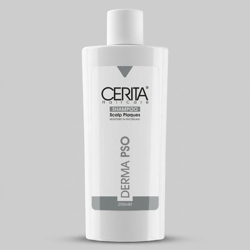شامپو ضد شوره مو سریتا مخصوص پوست سر خشک و انواع مو، حجم 200 میلی‌لیتر مدل Derma PSO، حاوی اسید سالیسیلیک، ضد خارش و ضدقارچ