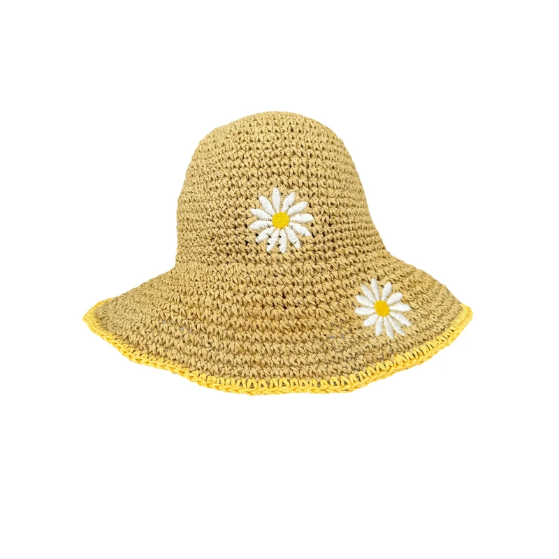 کلاه حصیری زنانه مدل بابونه