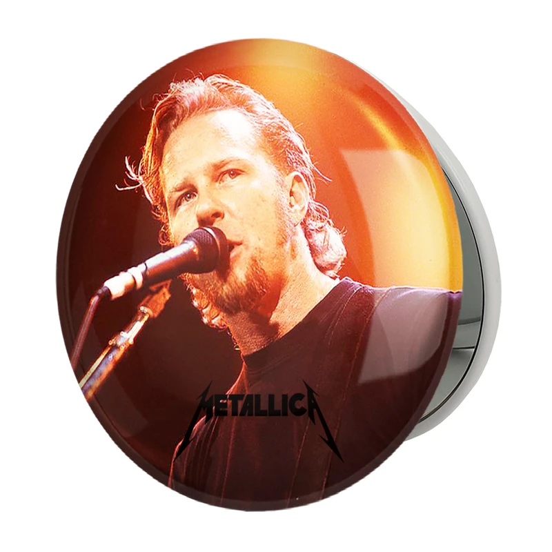 آینه جیبی خندالو طرح جیمز هتفیلد گروه موسیقی متالیکا Metallica مدل تاشو کد 3259 