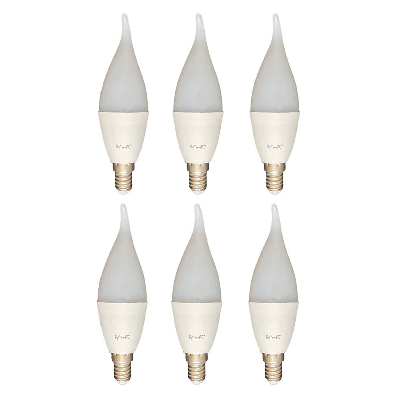 لامپ ال ای دی شمعی 7 وات پارسین پایه E14 بسته 6 عددی