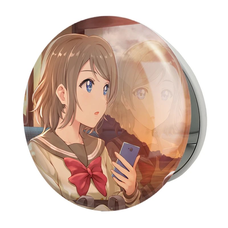 آینه جیبی خندالو طرح واتانابه یو انیمه لاو لایو Love Live مدل تاشو کد 18307 