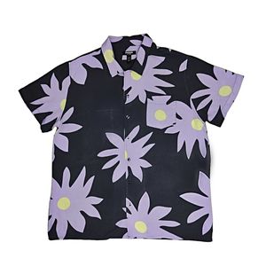 شومیز آستین کوتاه یقه برگردان زنانه آر اس کیو مدل نیلو