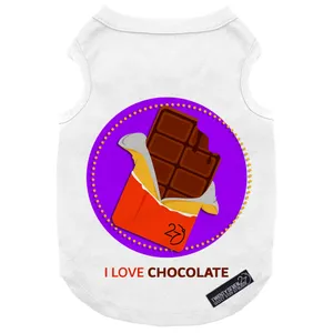لباس سگ و گربه 27 طرح I Love Chocolate کد MH43 سایز M