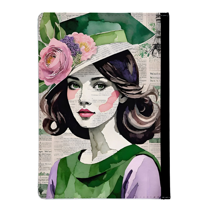 کلاسور مدل دختری با کلاه گلدار کد nc191