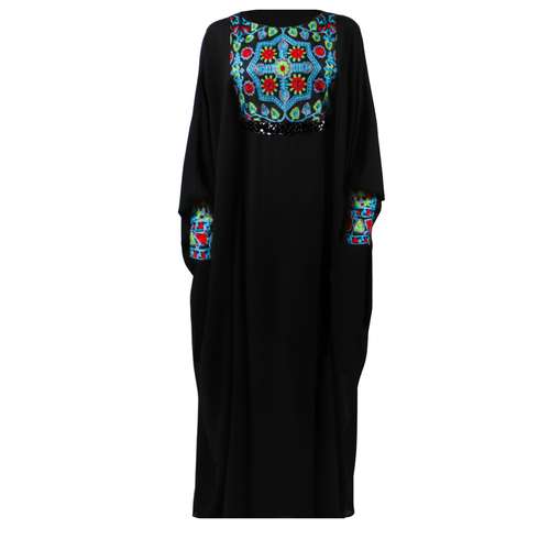 مانتو زنانه مدل سوزن دوزی عبایی کد 1254
