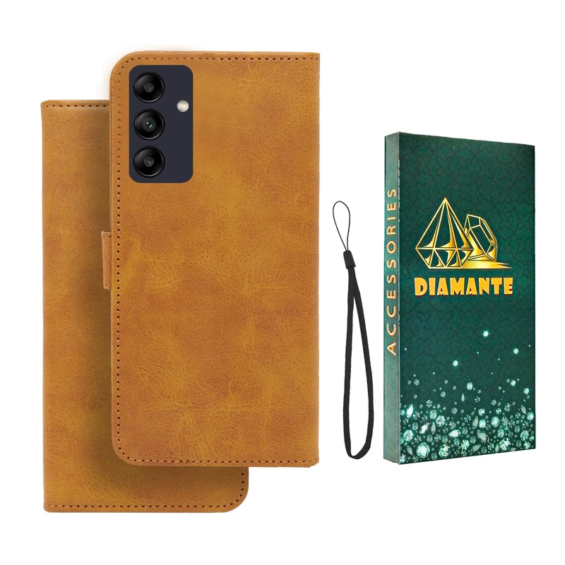 کیف کلاسوری دیامانته مدل Mortand Gn مناسب برای گوشی موبایل سامسونگ Galaxy A16 به همراه بندآویز
