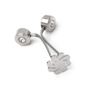 گیره روسری زنانه عالیانی مدل گل استیل ناز نگین 0063