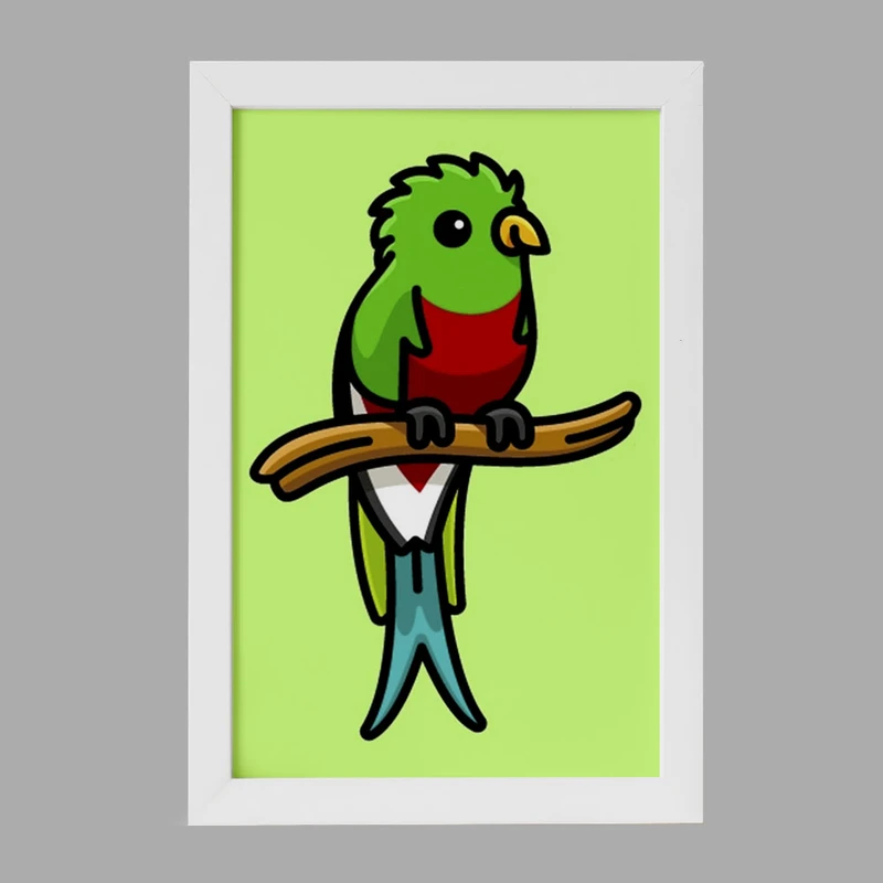 تابلو خندالو مدل حیوانات بامزه طوطی کد 28214