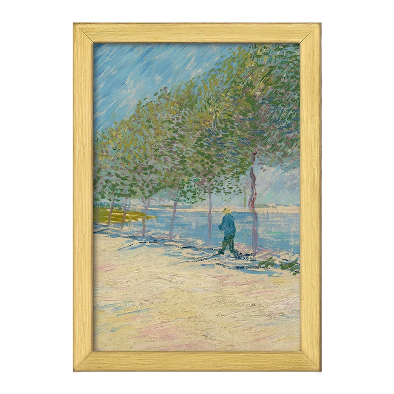 تابلو خندالو طرح جاده درامتداد رود سن ونسان ونگوگ (Van Gogh) کد 36794