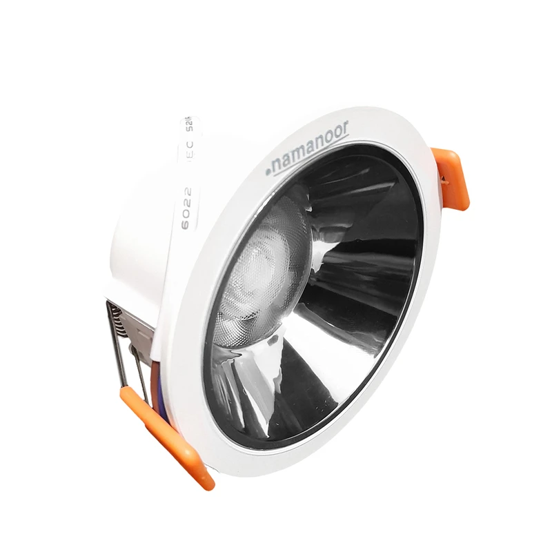 پنل 7 وات نمانور مدل آینه‌ای توکار بدنه نقره‌ای